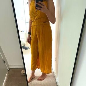 Light yellow summer jumpsuit